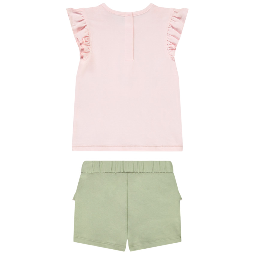 Ensemble 2 pièces t-shirt et short pour bébé fille