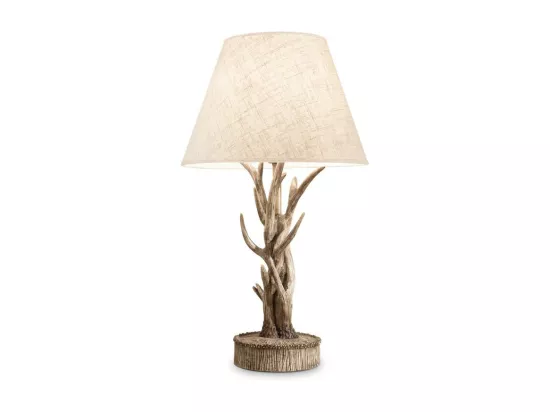 Ideal Lux Chalet 1 lampe de table en bois clair marron avec abat-jour, E27