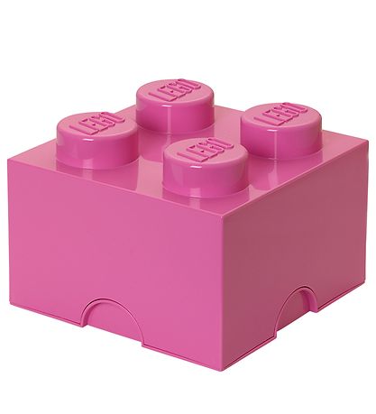 LEGO? Storage Opbevaringsboks - 4 Knopper - 25x25x18 - Pink