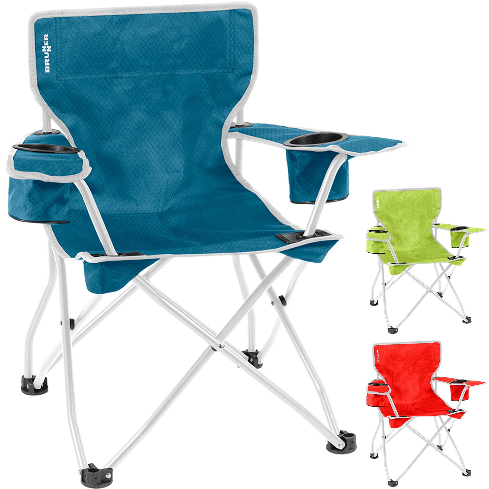 BRUNNER Kinder Stuhl Action Kids Camping Klappstuhl Strand Faltbar Stahl 60 kg Farbe: Rot