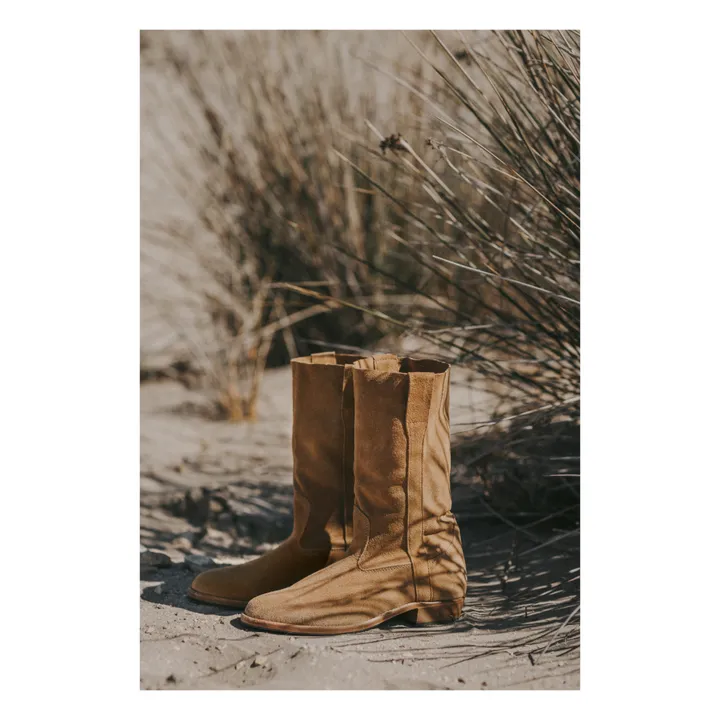 La Botte Gardiane Bottes Gardian Paris Cuir Velours | Camel