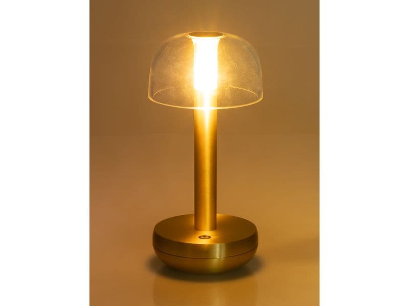 COCON USB-Tischleuchte Pilz, Gold Portable LED-Leuchte