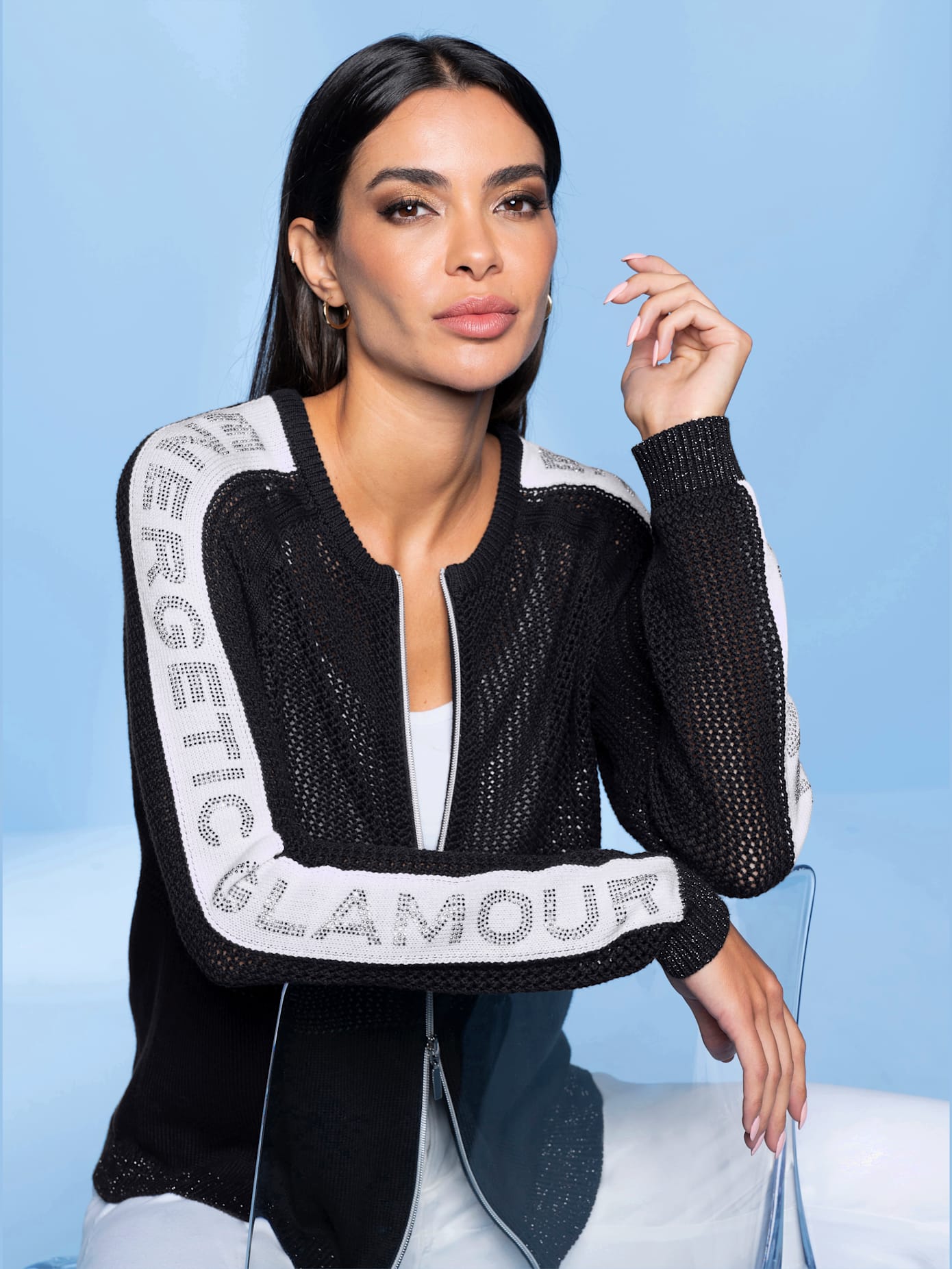 Veste en tricot mélange de tricots moderne
