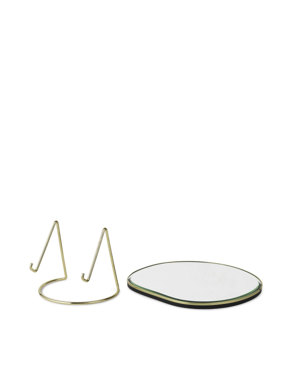 Ferm Living Pond tafel spiegel dark chrome