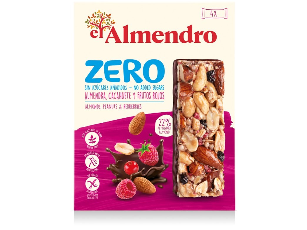 BARRAS DE CEREAIS EL ALMENDRO ZERO AÇUCAR FRUTOS VERMENHOS 120G