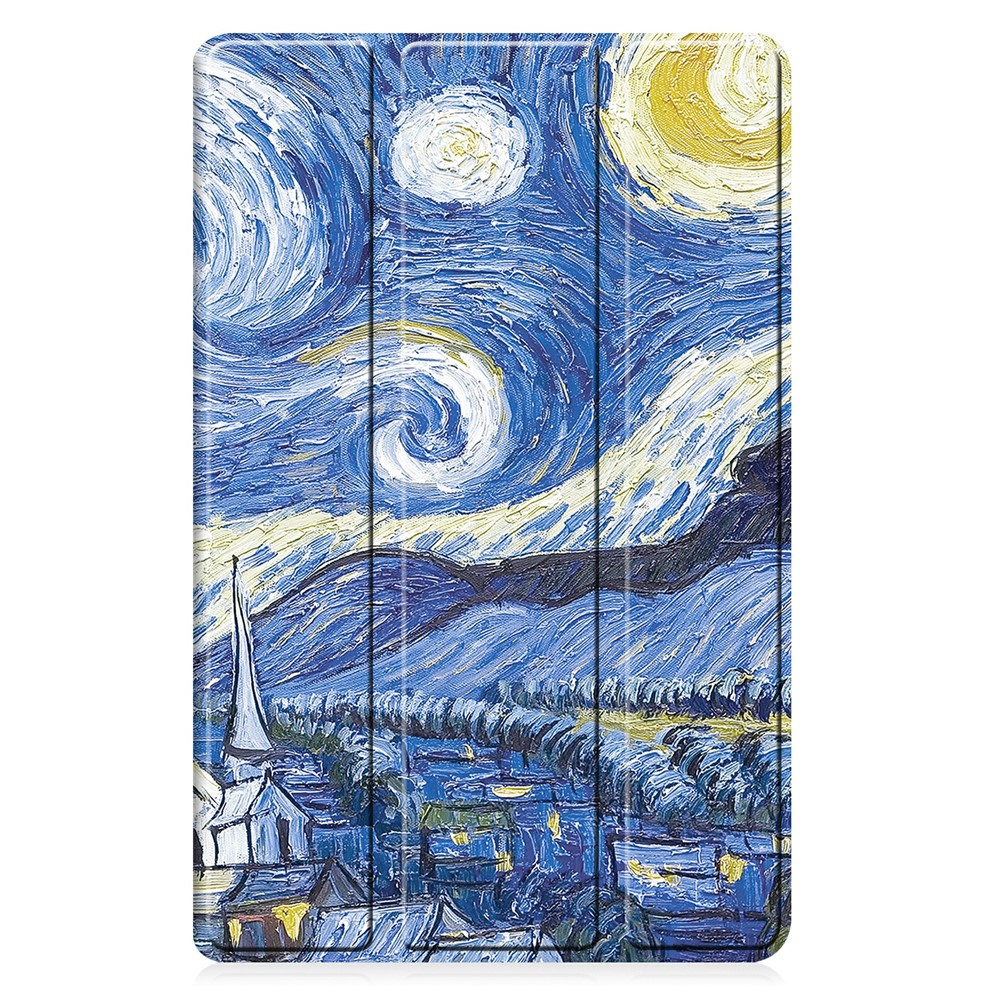 Samsung Galaxy Tab A11  Plus / A9  Plus Leder Tasche Smart Cover Schutzhülle - Sternenhimmel