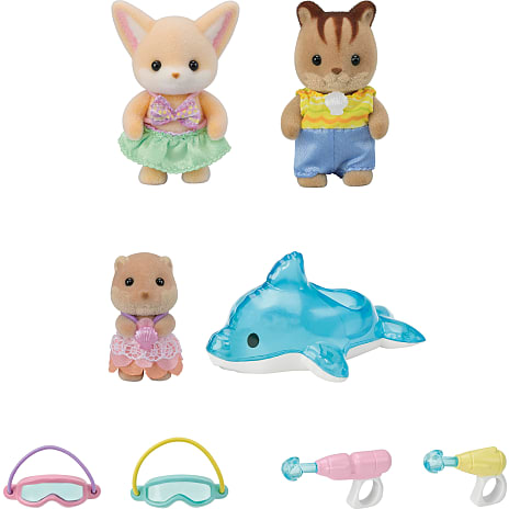 Sylvanian Families børnehavevenner - badebassin trio