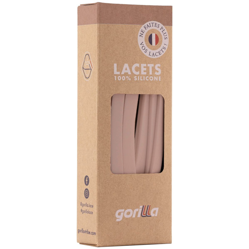 Gorilla Gorilla Lacets Larges Rose Poudré