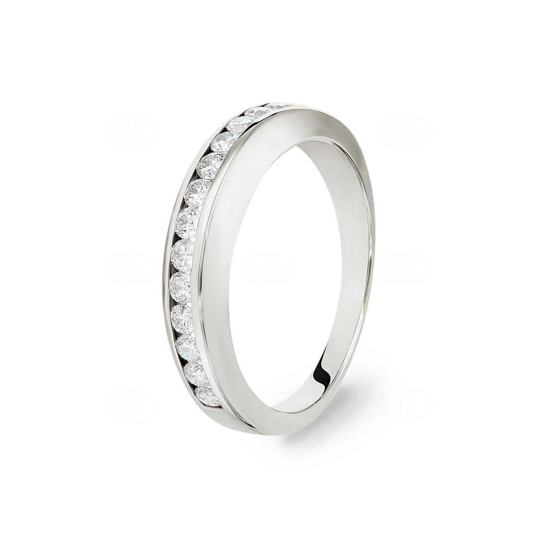 Mémoire-Ring 750/18 K Weissgold mit Diamanten 0.38 ct H/si