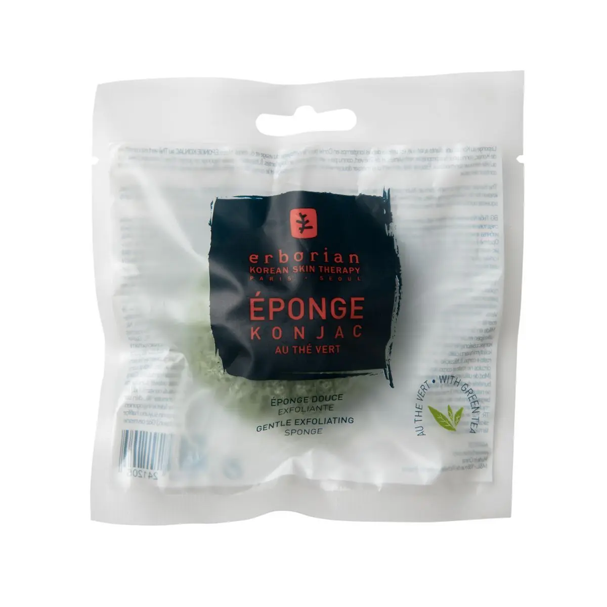 Erborian - Eponge Konjac au Thé Vert Eponge Douce Exfoliante- Eponges