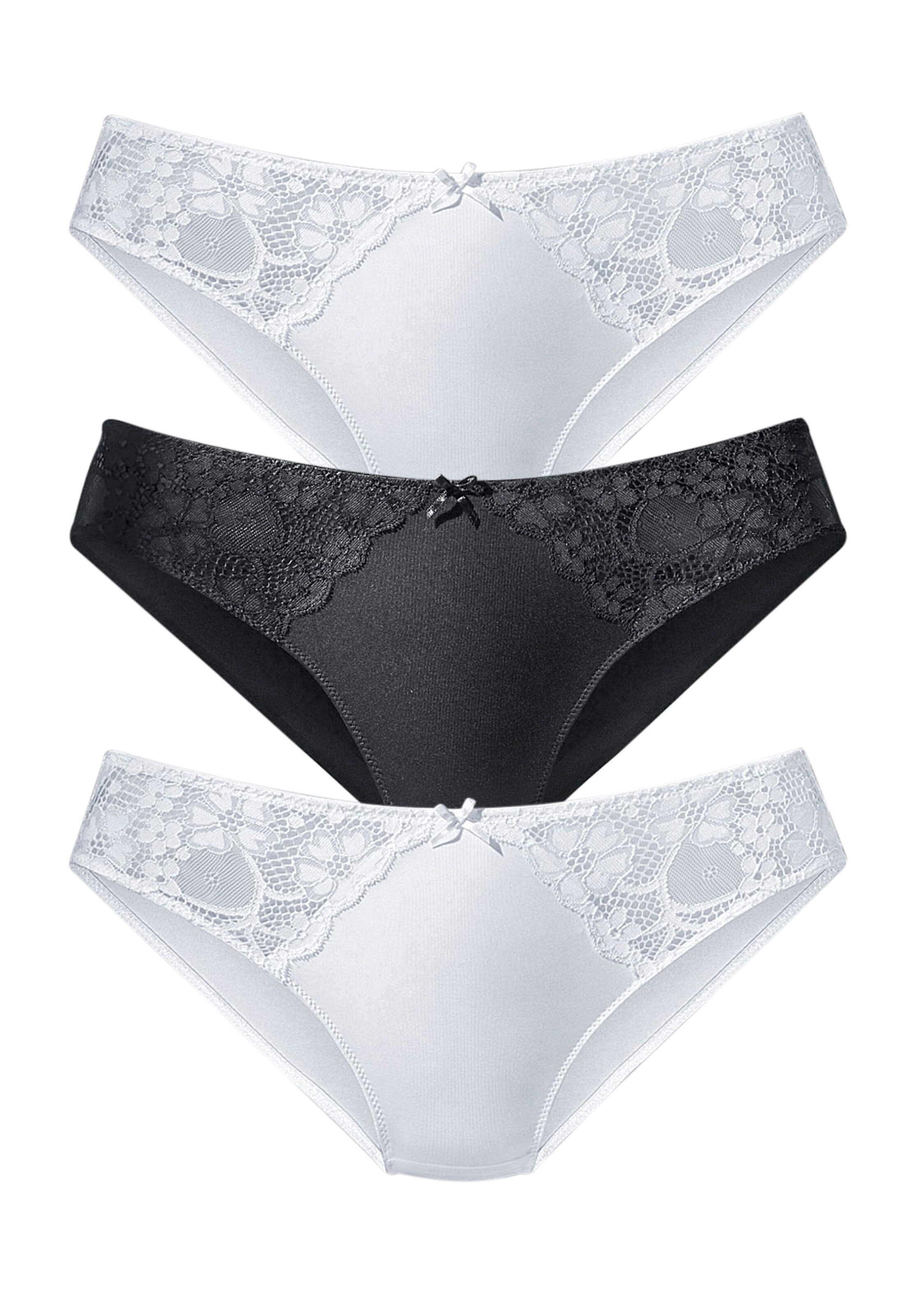petite fleur Slip in 2xweiß+1xschwarz