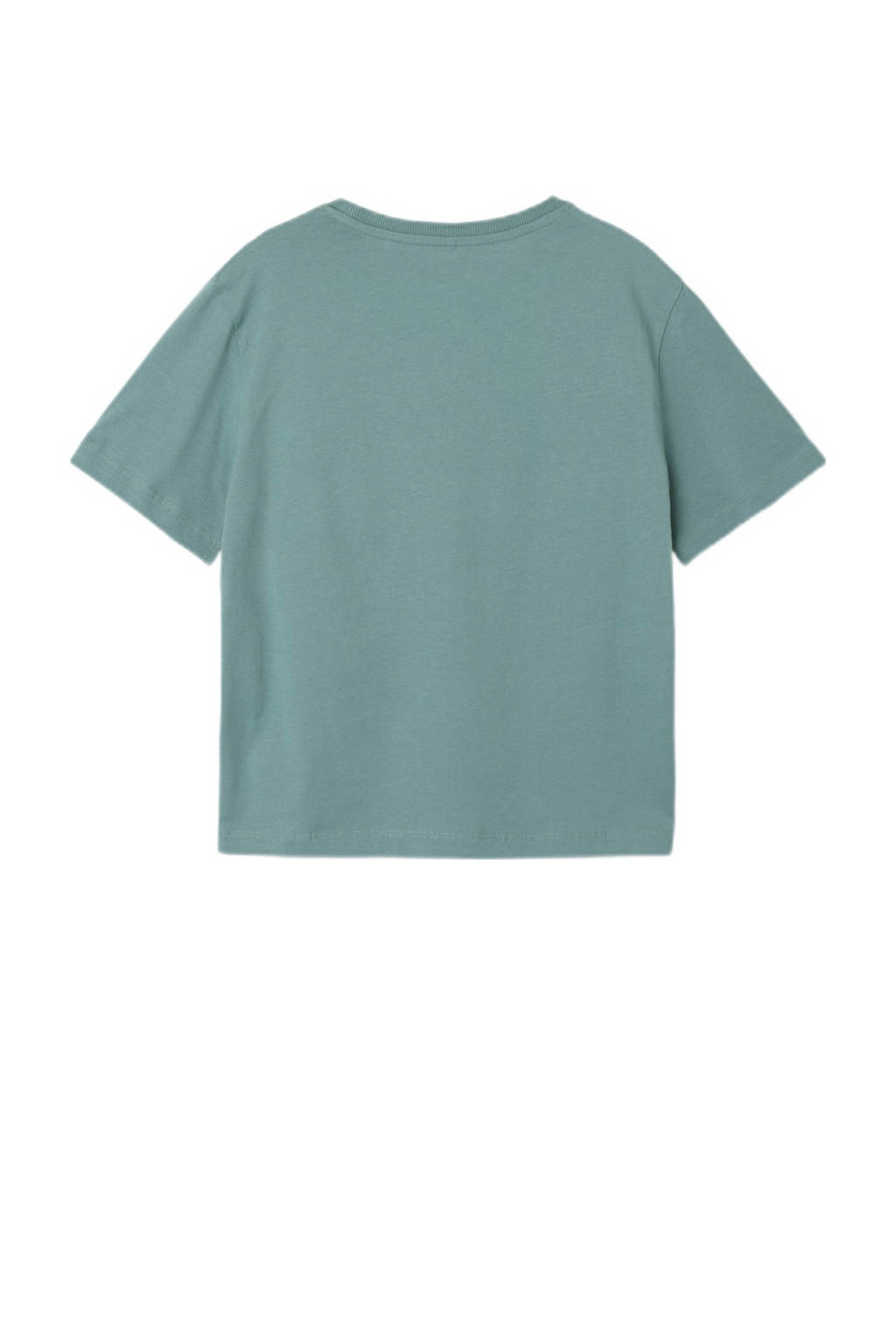 NAME IT T-shirt NKMBRODY met tekst mineraalblauw