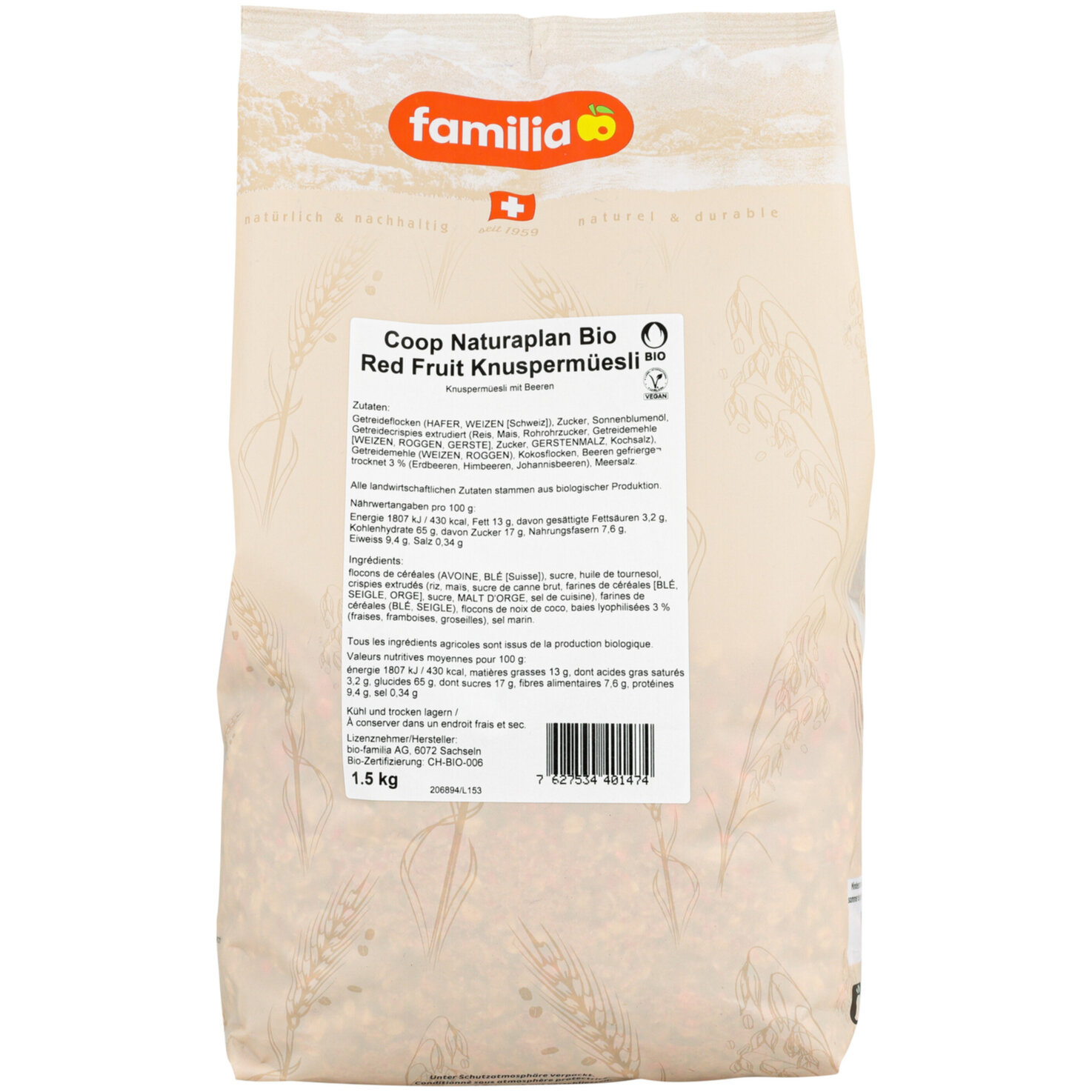 Naturaplan Bio Red Fruit Knuspermüesli