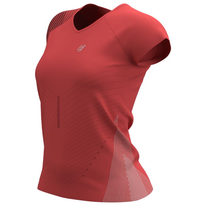 Compressport Dame T-shirts Performance SS T-shirt Rød