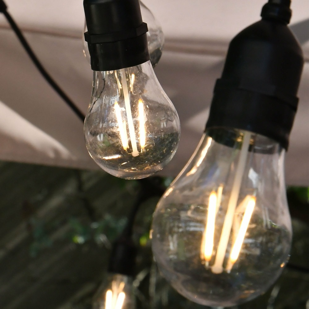 Pack de 5 ampoules e27 led blanc chaud - type guinguette a60 - 2w - chromex