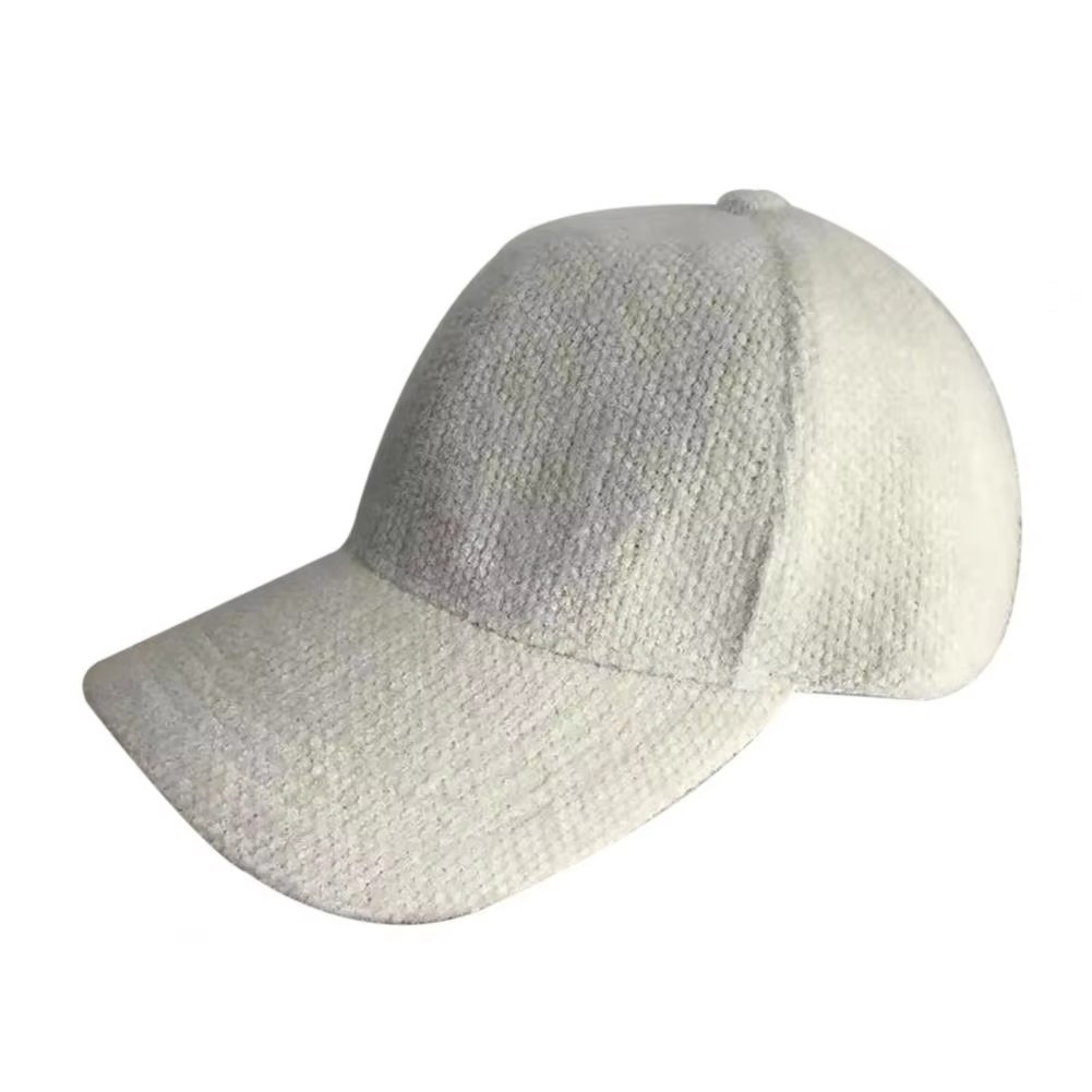 Unisex Baseball Cap Verstellbare Winter Mütze Accessoire (One Size) - Weiss