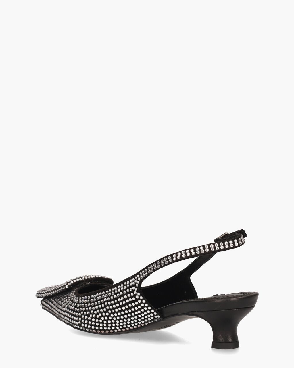 Bibi Lou Poznan Zwart/Zilver Dames Slingbackpumps