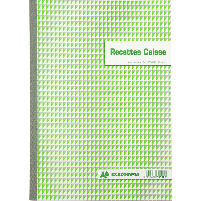 Manifold Recette Caisse autocopiant A4 50 pages double exemplaires