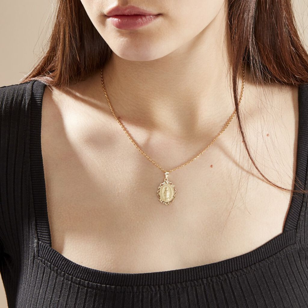 Médaille Or Jaune Vierge