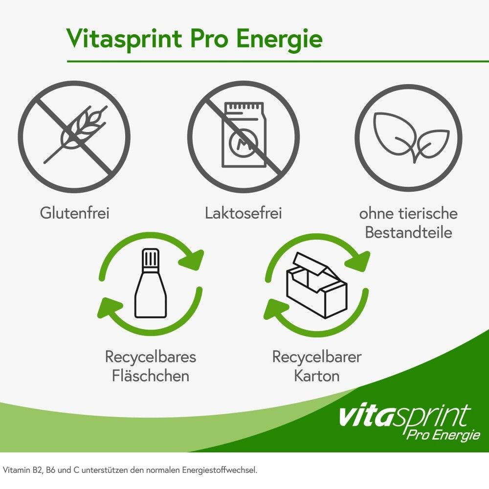 Vitasprint Pro Energie, Nahrungsergänzungsmittel, Vitamin B6, Vitamin C, 24 St.