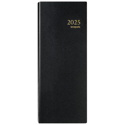 Agenda long Lima Jupiter B1 - 1 jour par page - 13 x 33 cm - noir - Brepols
