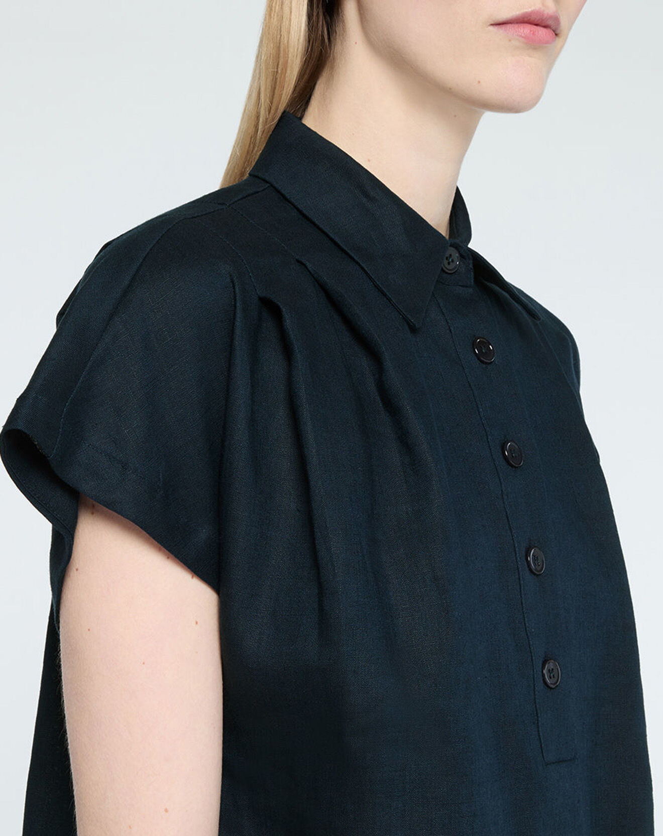 Jodhpur Robe droite Mava 100% Lin bleu nuit