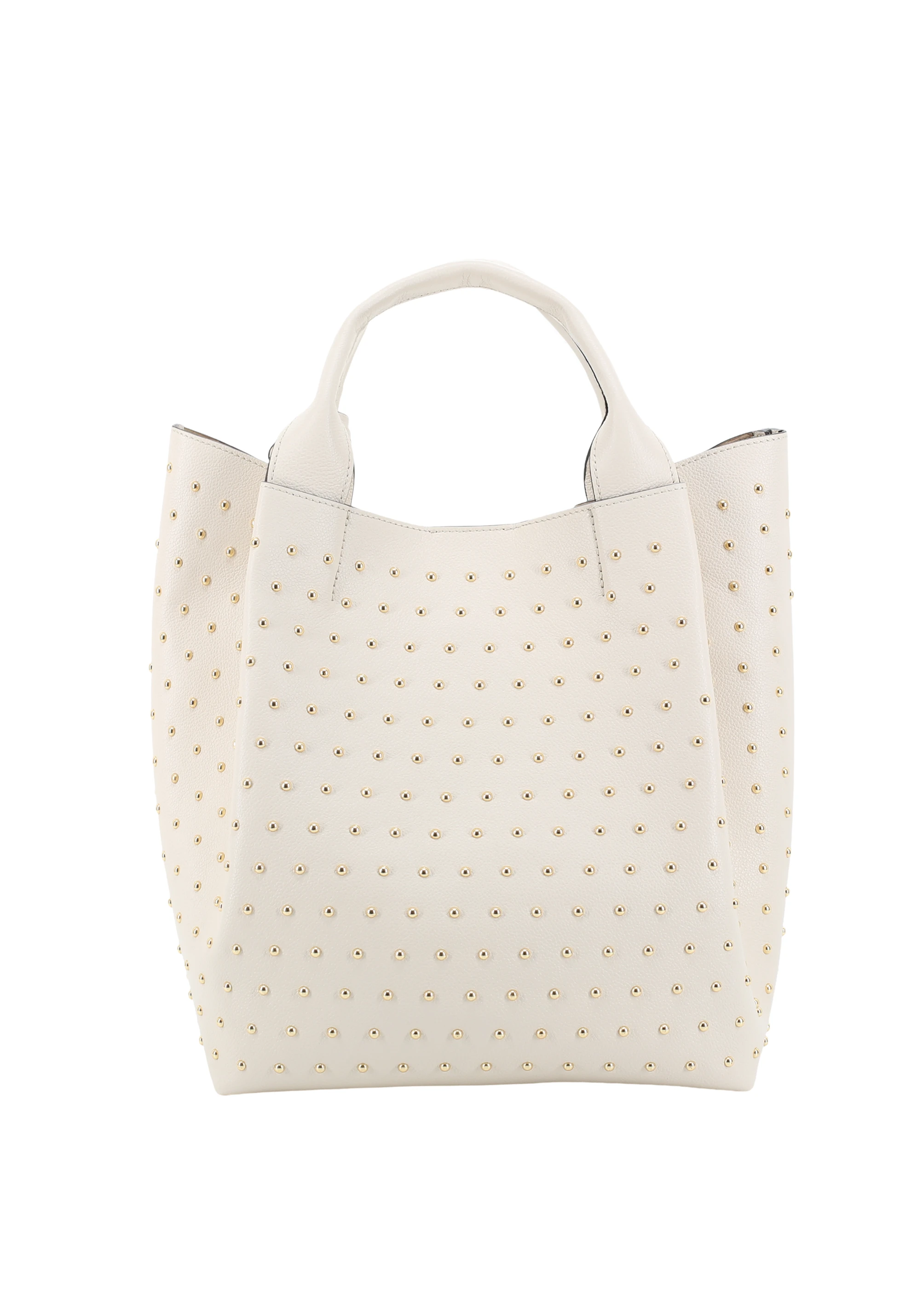 Shopper ESSENTIAL studs medium Leather Agave Standard