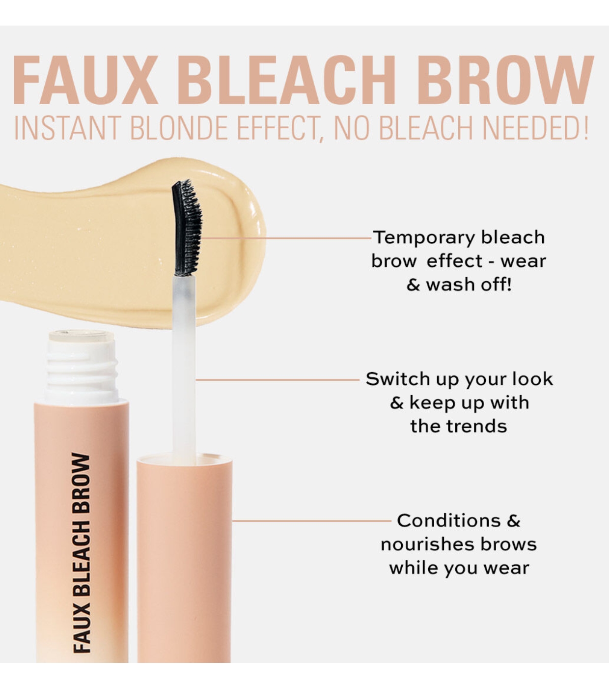 Revolution - Gel para sobrancelhas colorido Faux Bleach Brow