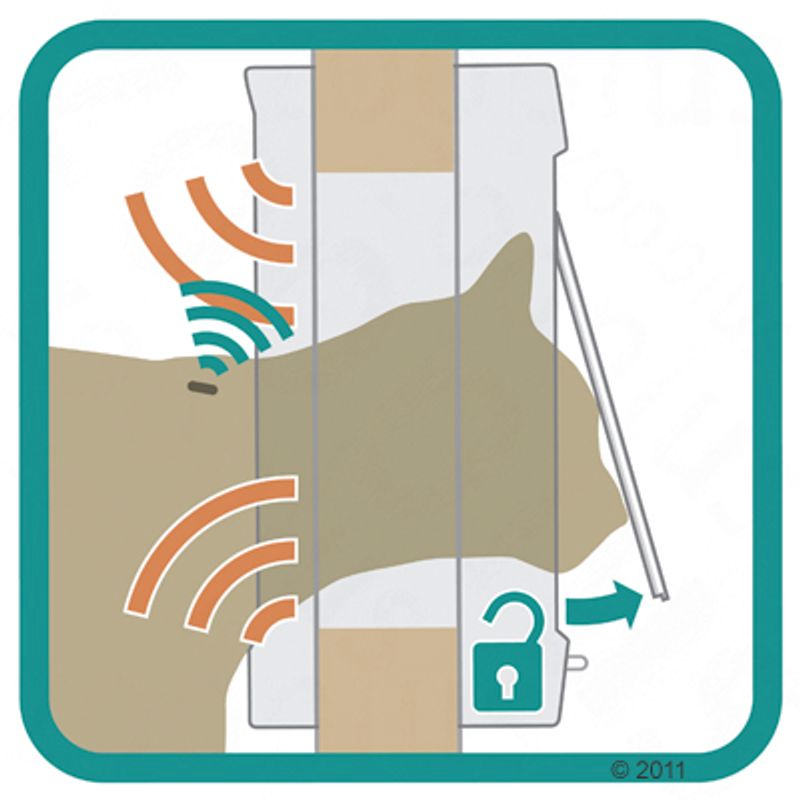 Chatière SureFlap XXL, lecteur de puces, marron