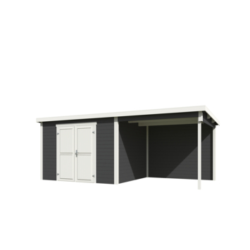 Tuinhuis met overkapping Kjeld vurenhout 550 x 250 cm