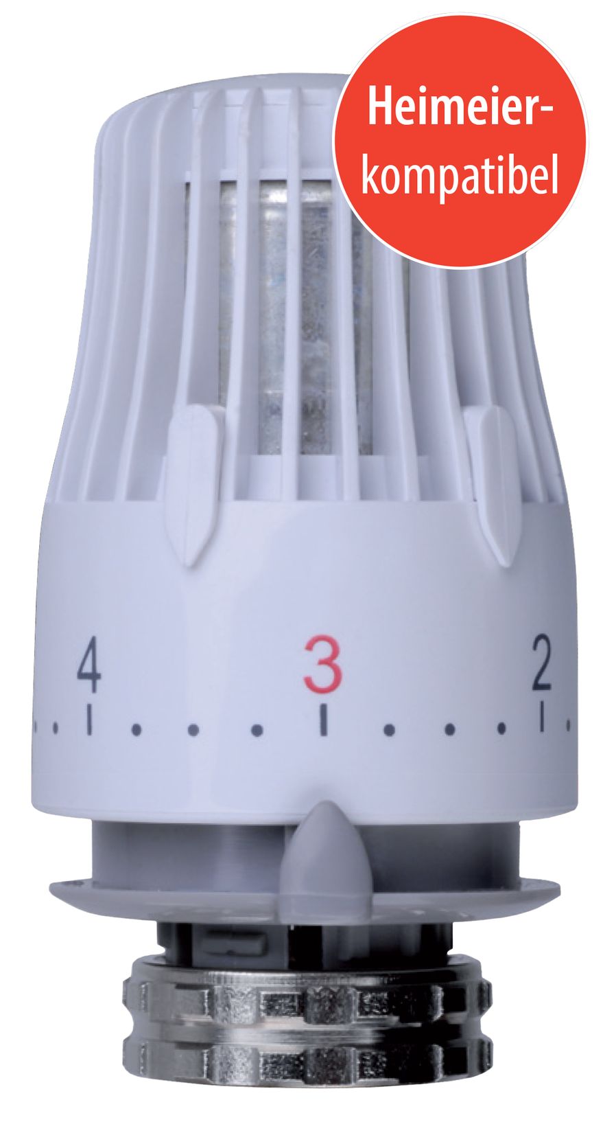 Sanicomfort Th.-Kopf 6-28ÊC M30x1,5 Weiß RAL9001 m.Clips