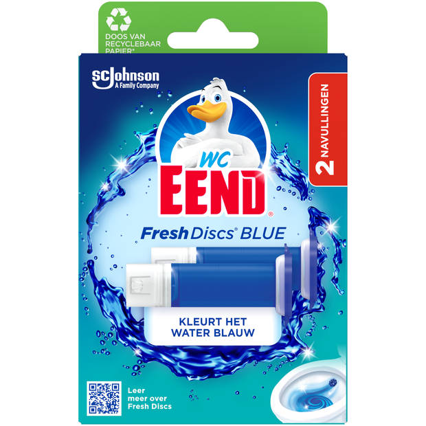 Wc-Eend Fresh Discs Navul Duo Colouring Blue