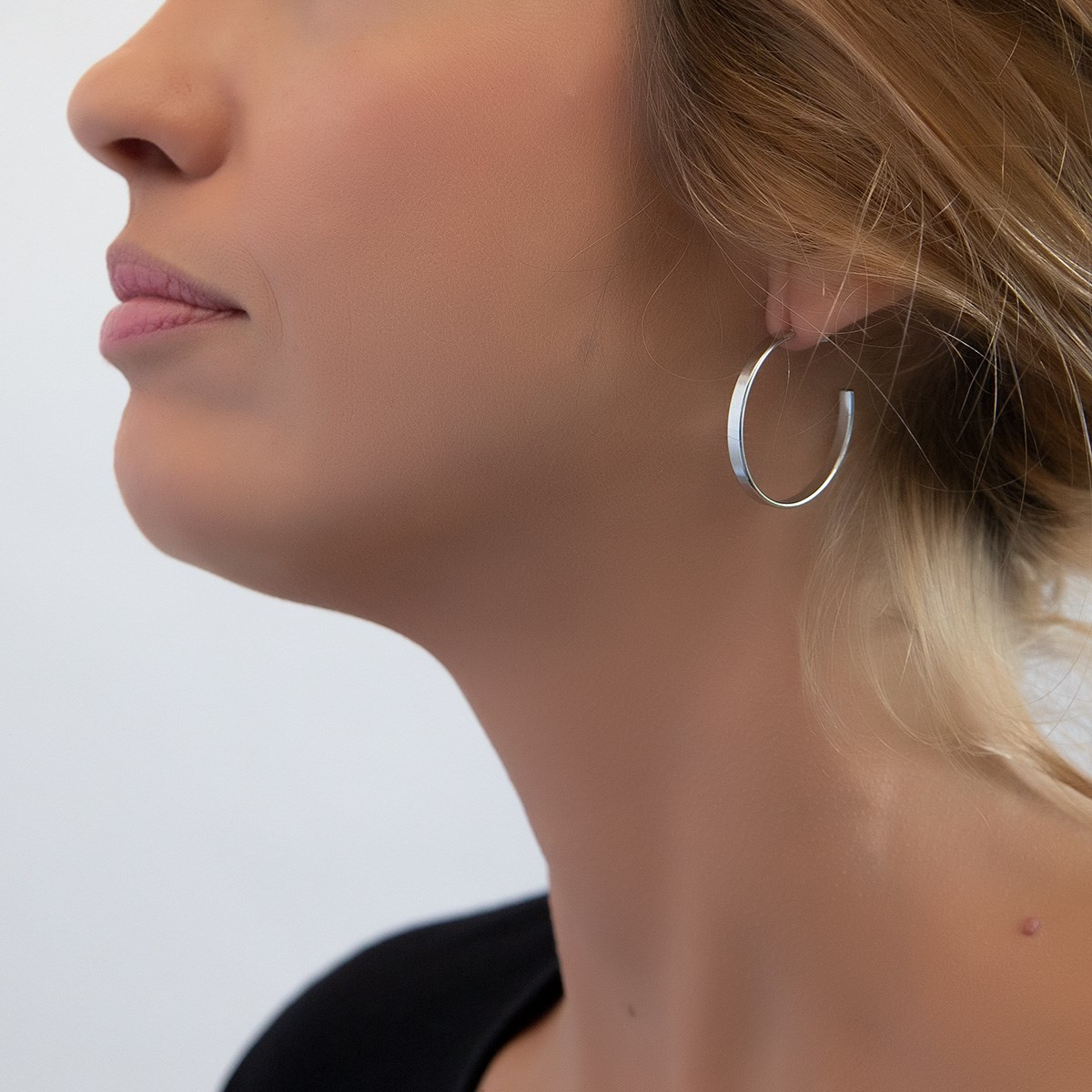Boucles d'oreilles créoles acier 30MM
