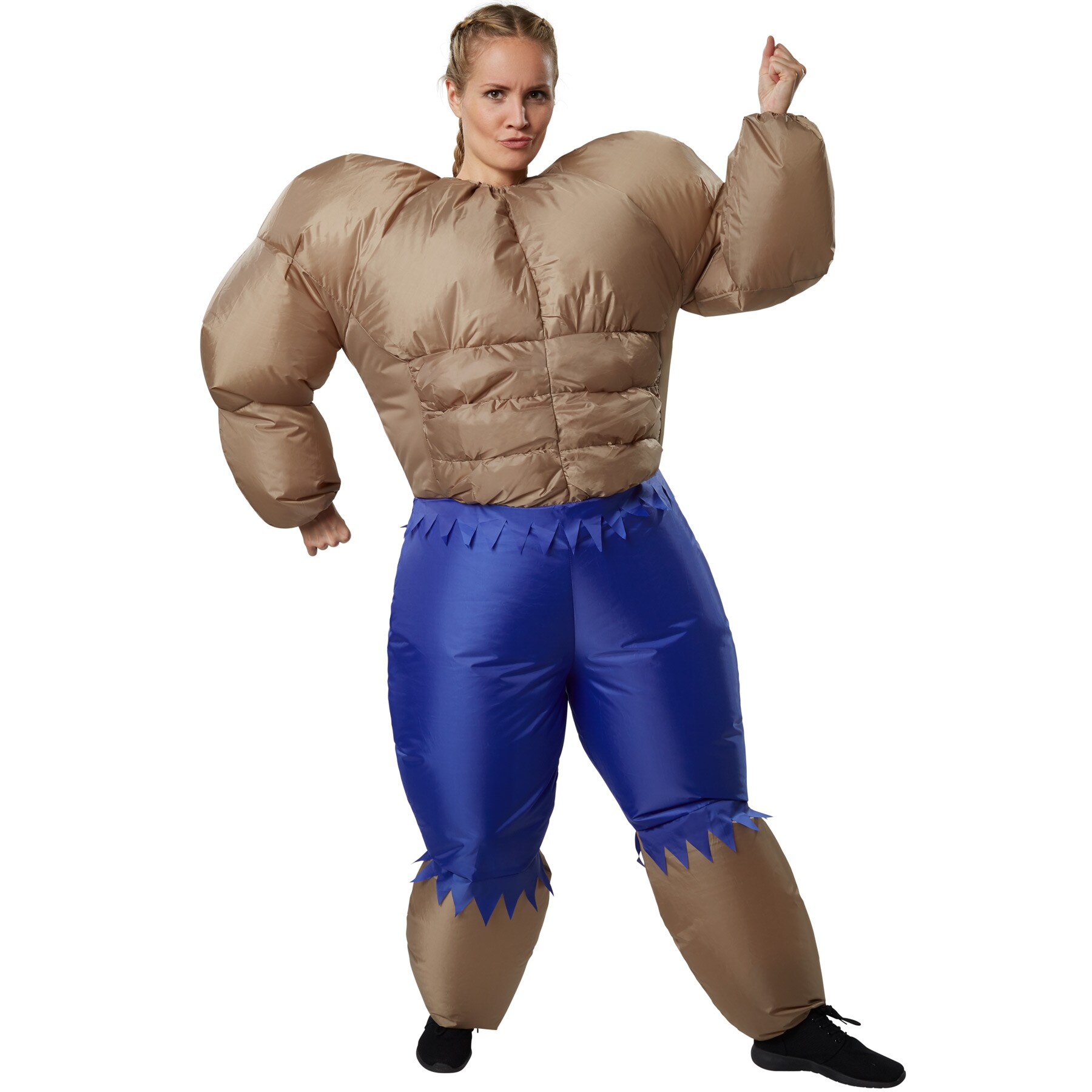 tectake® Aufblasbares Kostüm Bodybuilder
