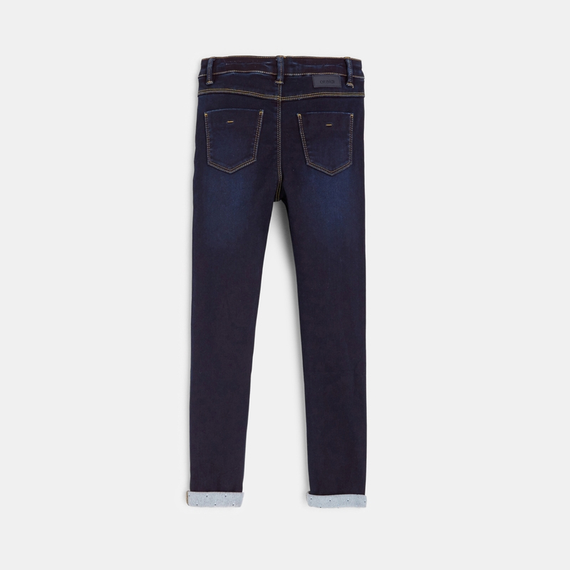 Jean skinny dark blue bleu fille