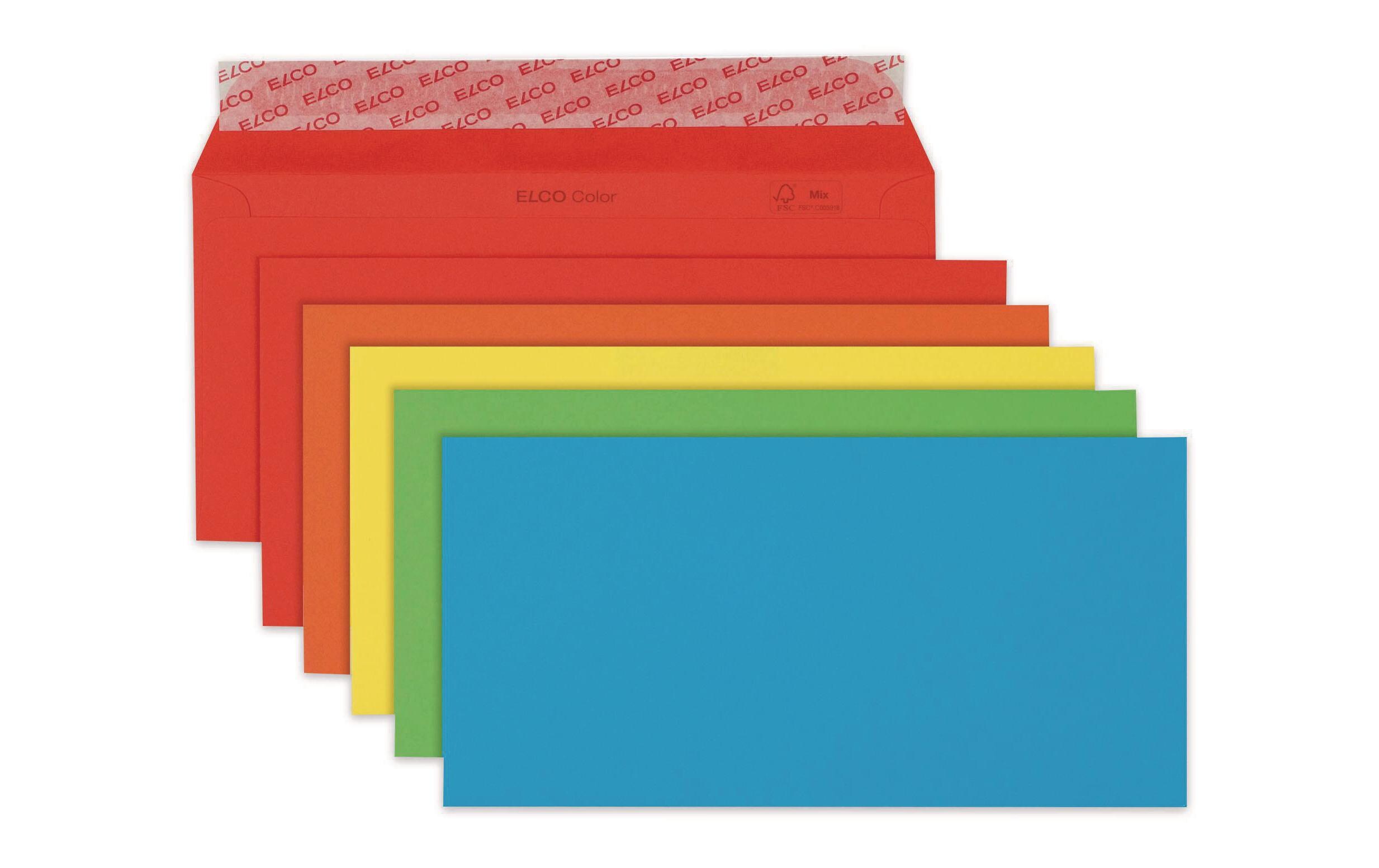 Couvert Color C5/6 Assortiert, 20 StückFarbige Briefumschläge
