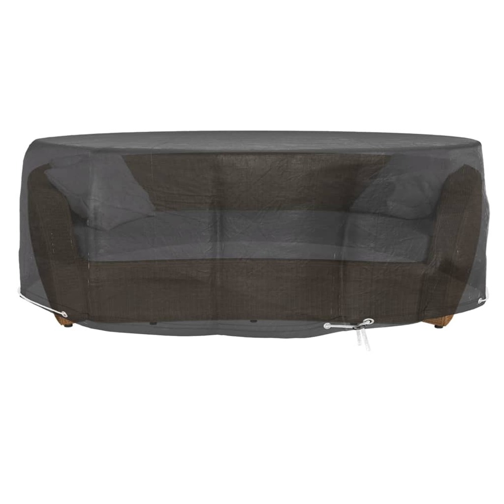 Housses pour salon îlot 2 pcs 10 œillets ø236x67 cm rond