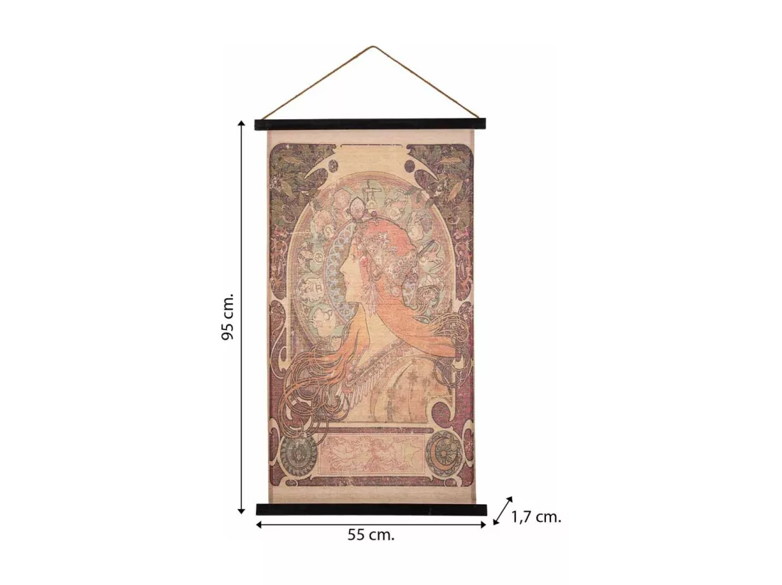 Toile sur parchemin 55x95x1,7 cm