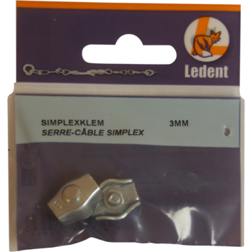 Ledent kabelklem simplex tot Ø 3 mm verzinkt (2 stuks)