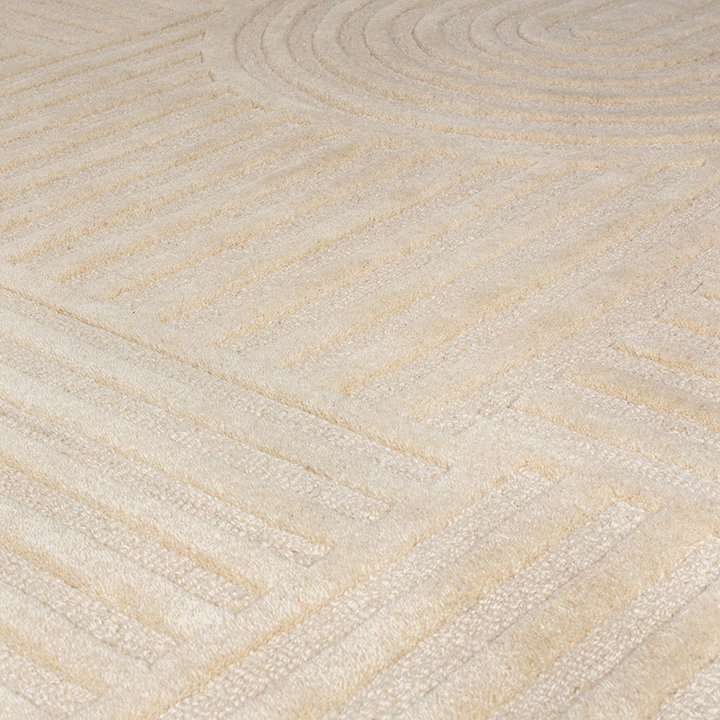 Rond modern vloerkleed - Solacio Zen Beige