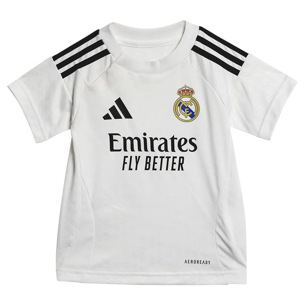 uniforme infantil adidas Real Madrid 24/25 para jogos em casa