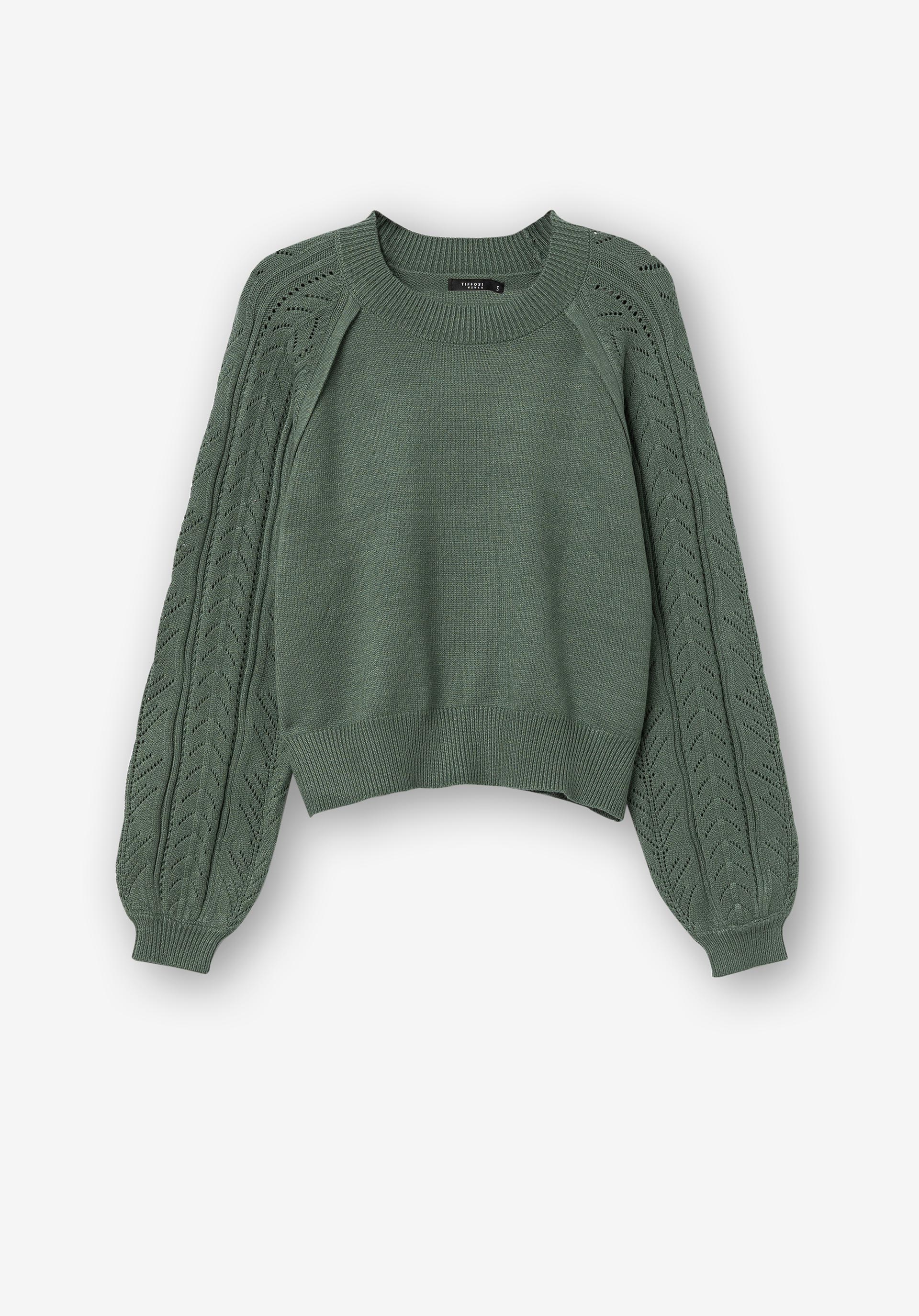 Camisola de Malha Mangas Perfuradas