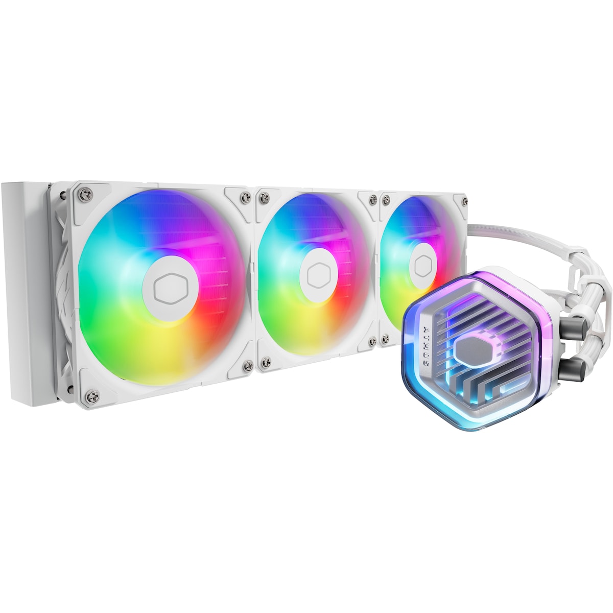 Cooler Master MasterLiquid 360 Atmos ARGB CPU vannkjøler (hvit)