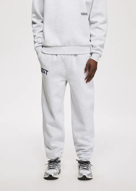 Joggingbroek met merk print grijs (GRS.LME)