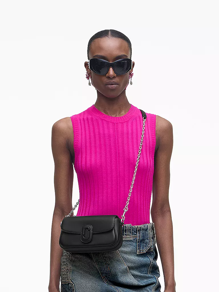 MARC JACOBS Ledertasche - Mini Bag THE CLOVER SHOULDERBAG schwarz