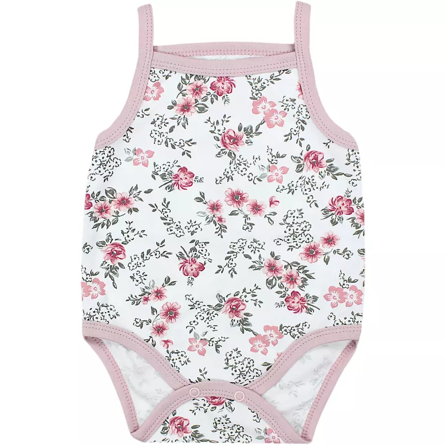 TupTam Mädchen Babybody mit Spagettiträger Sommer 5er Pack rosagrau