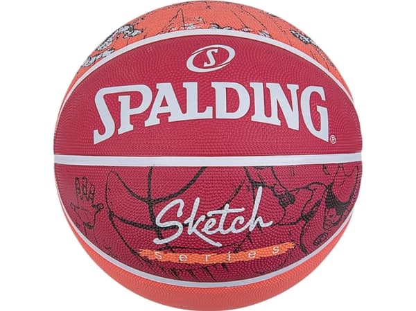 Spalding Street Sketch Dribble basketball rød størrelse 7
