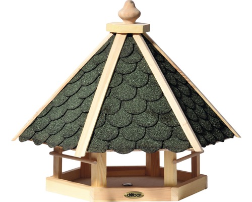 Voederhuisje met groene bitumen shingles 51x45x41 cm