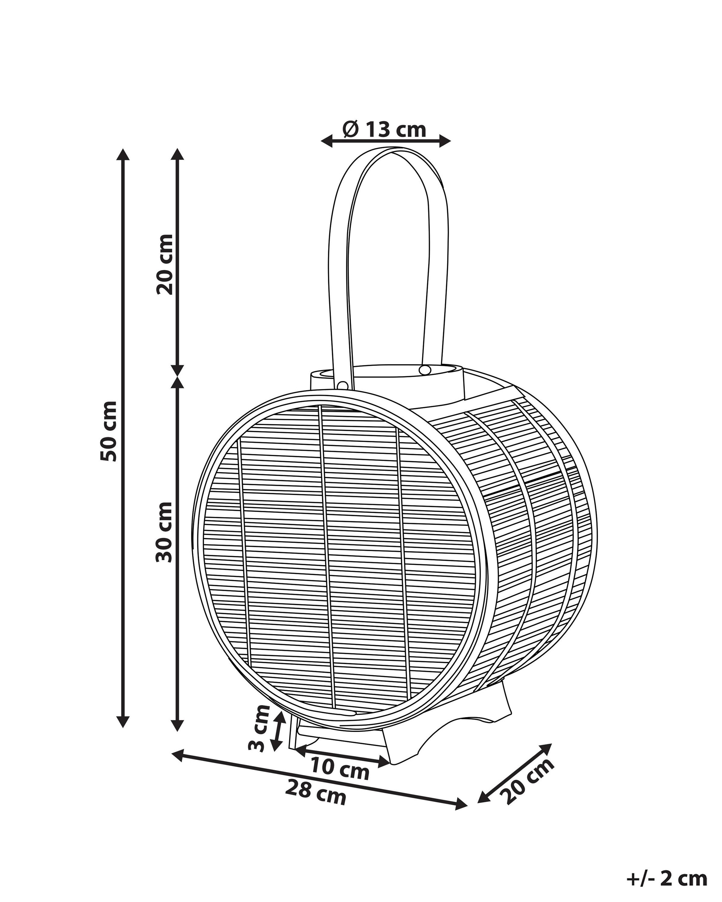 Lantaarn BISTAL Rotan 30 cm Natuurlijk