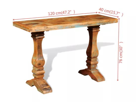 Table console Bois de récupération massif